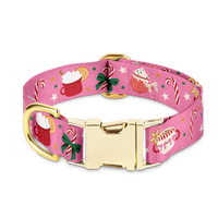 Obroża "Holiday Candy" - złote okucia