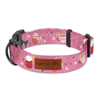 Obroża "Holiday Candy" - czarne okucia