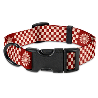 Obroża "Cozy Plaid" - czarne okucia