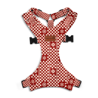 Szelki bezuciskowe "Cozy Plaid" - czarne okucia