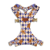 Szelki bezuciskowe "Gingerbread Grid" - złote okucia