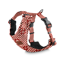 Szelki bezuciskowe "Cozy Plaid" - czarne okucia