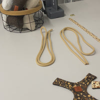 Szelki bezuciskowe "Beige Terrazzo" - czarne okucia