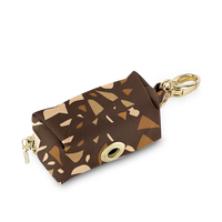Brążowe Etui na kupoworki dla psa Brownie Terrazzo - Kiss