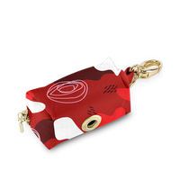 Czerwone Etui na kupoworki dla psa Abstract Red - Kiss the