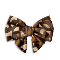 Mucha dla psa Brązowa Brownie Terrazzo - elegancka - Kiss