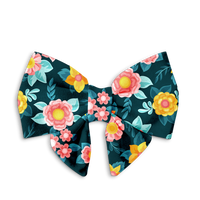 Mucha dla psa Zielona Wild Flowers - elegancka - Kiss the