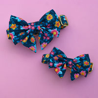 Mucha dla psa Zielona Wild Flowers - elegancka - Kiss the
