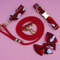 Obroża dla psa Czerwona i elegancka Abstract Red - Kiss the