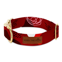 Obroża dla psa Czerwona i elegancka Abstract Red - Kiss the