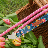 Obroża dla psa Zielona i elegancka Wild Flowers - Kiss the