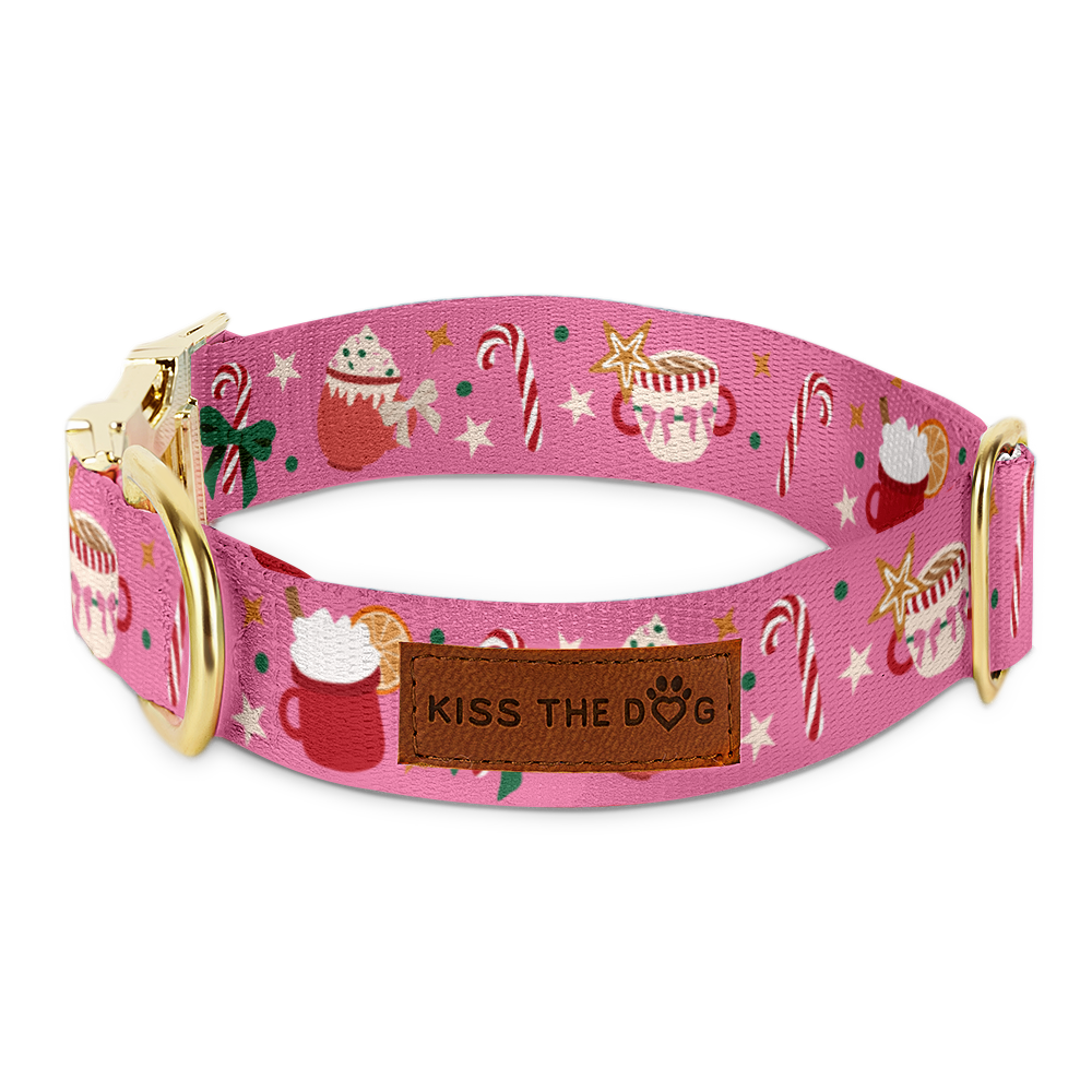 Obroża "Holiday Candy" - złote okucia