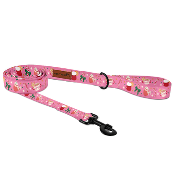 Smycz miejska "Holiday Candy" - czarne okucia