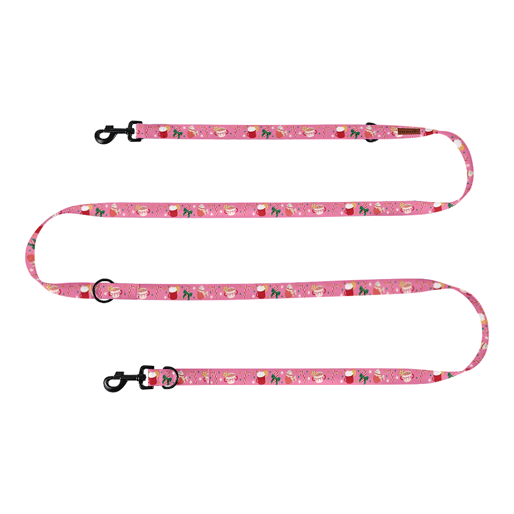 Smycz przepinana "Holiday Candy" - czarne okucia