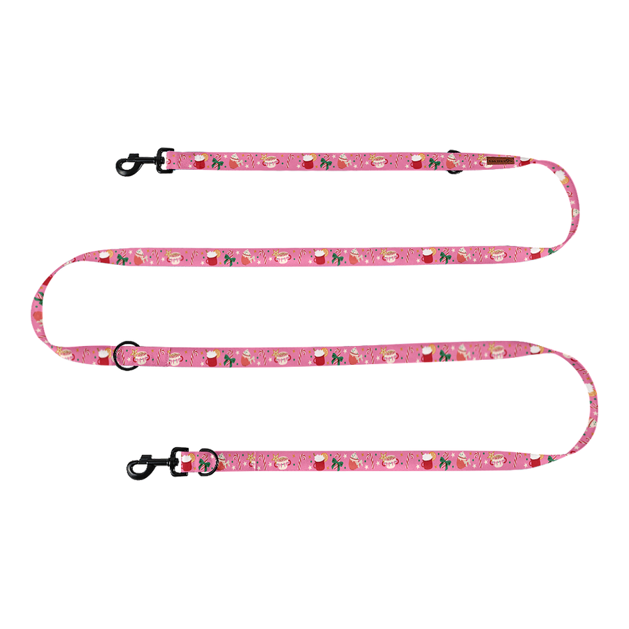 Smycz przepinana "Holiday Candy" - czarne okucia