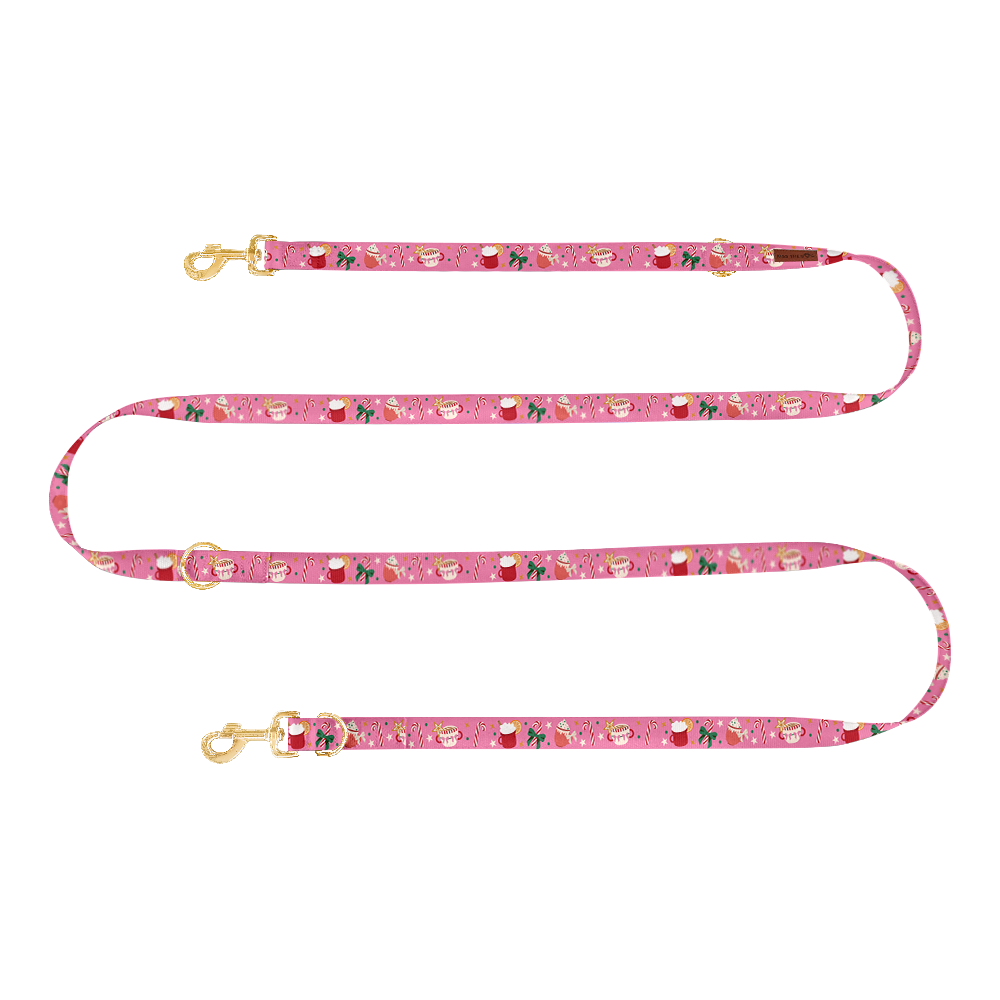 Smycz przepinana "Holiday Candy" - złote okucia