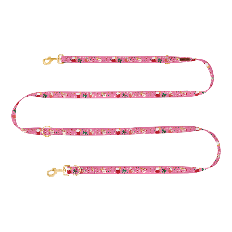 Smycz przepinana "Holiday Candy" - złote okucia