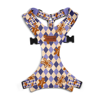 Szelki bezuciskowe "Gingerbread Grid" - czarne okucia