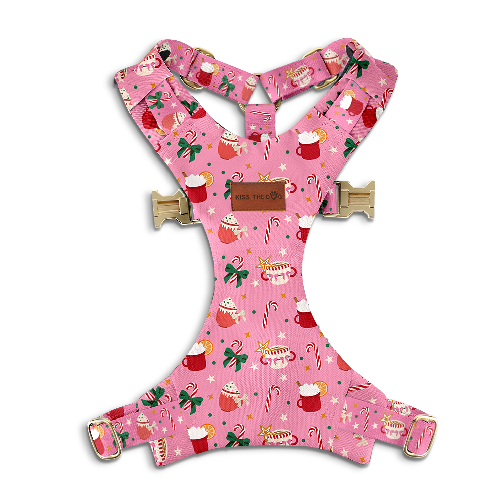 Szelki bezuciskowe "Holiday Candy" - złote okucia