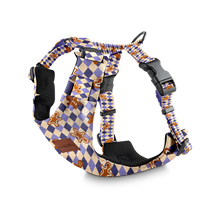 Szelki bezuciskowe "Gingerbread Grid" - czarne okucia