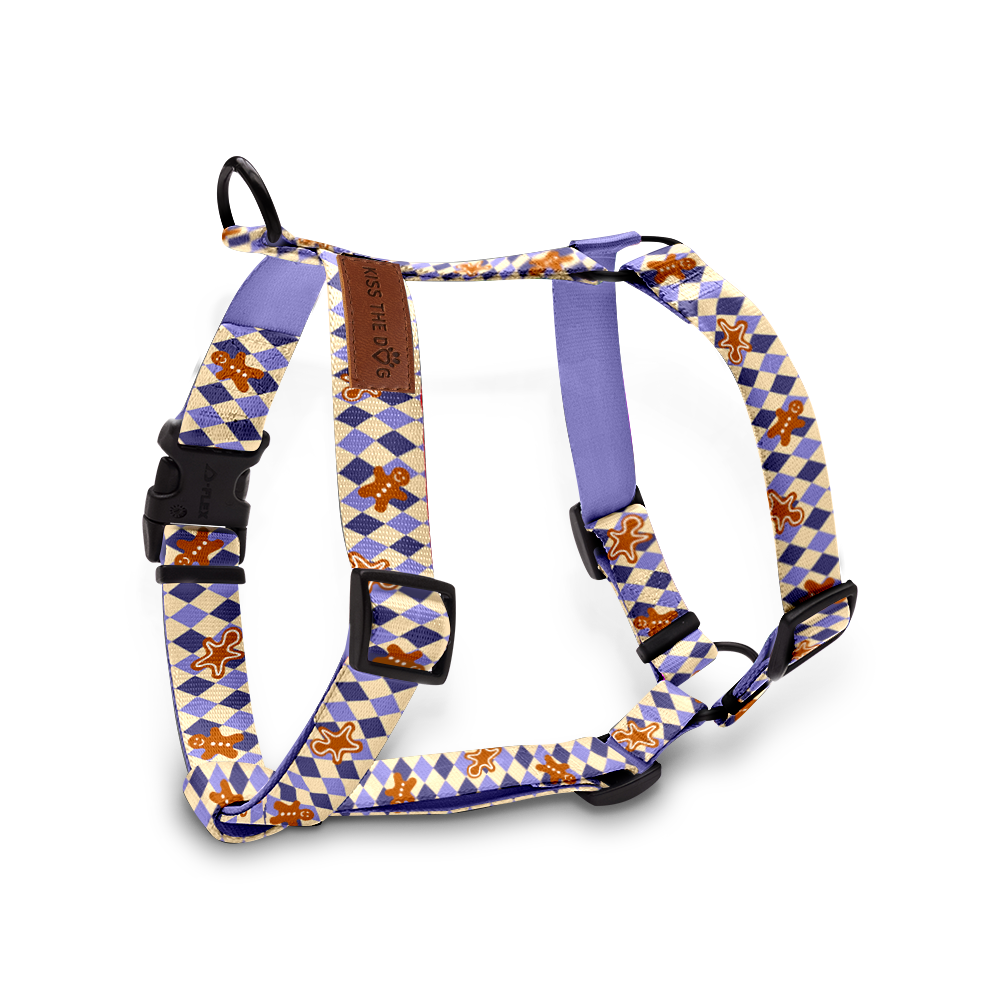 Szelki guard "Gingerbread Grid" - czarne okucia