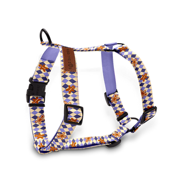 Szelki guard "Gingerbread Grid" - czarne okucia