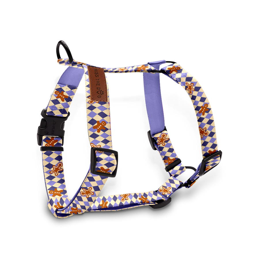 Szelki guard "Gingerbread Grid" - czarne okucia